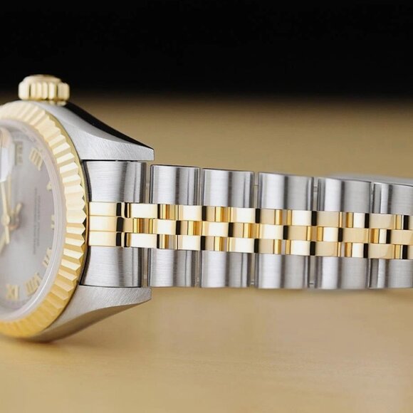 ROLEX TWO TONE DATEJUST GOLD 18KT ROMAN DIAL WATCH main image 6